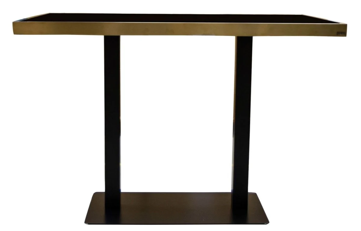 Casa Padrino mesa de comedor de lujo negro / dorado 110 x 70 x H. 76 cm - Muebles de Comedor