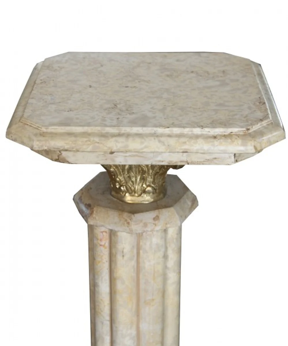 Casa Padrino Baroque marble column height: 107 cm, width 27 cm, depth: 26 cm - marble column