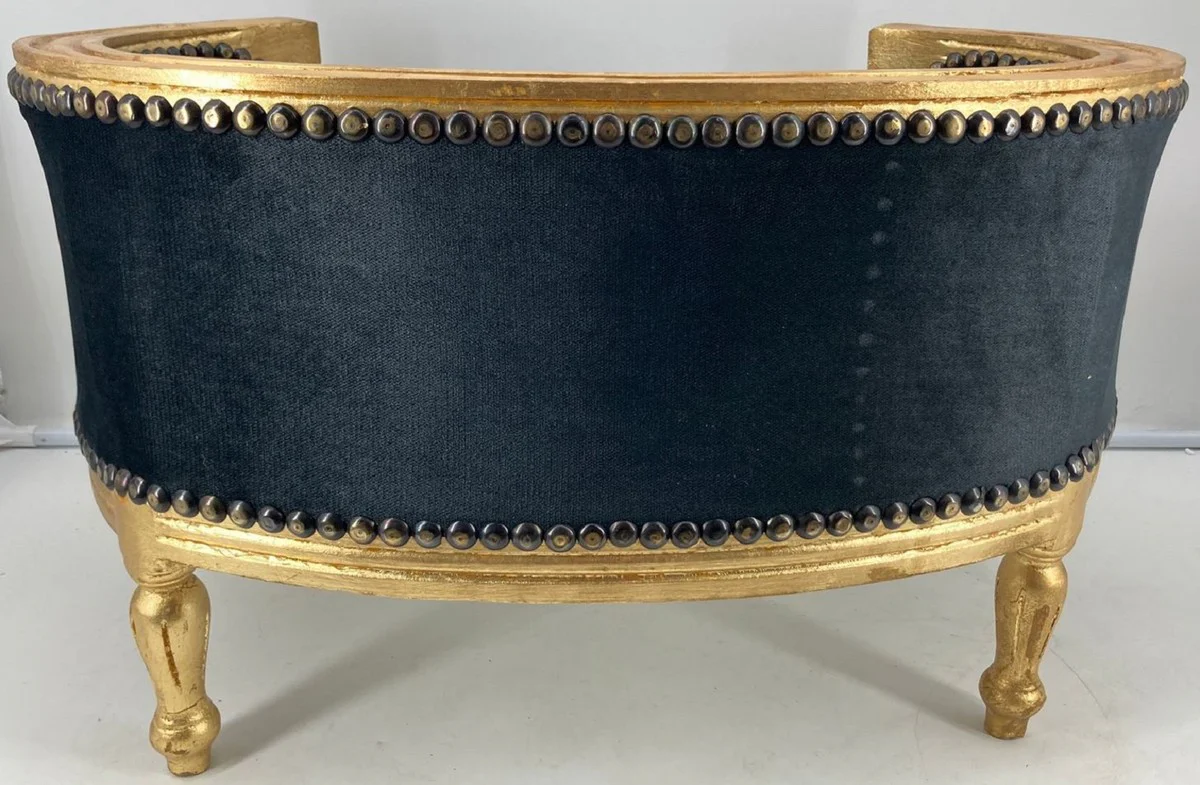 Casa Padrino cama para perros y gatos barroco negro / oro - Sofá para perros y gatos hecho a mano en estilo barroco - Muebles barrocos para perros y gatos - Muebles barrocos para mascotas