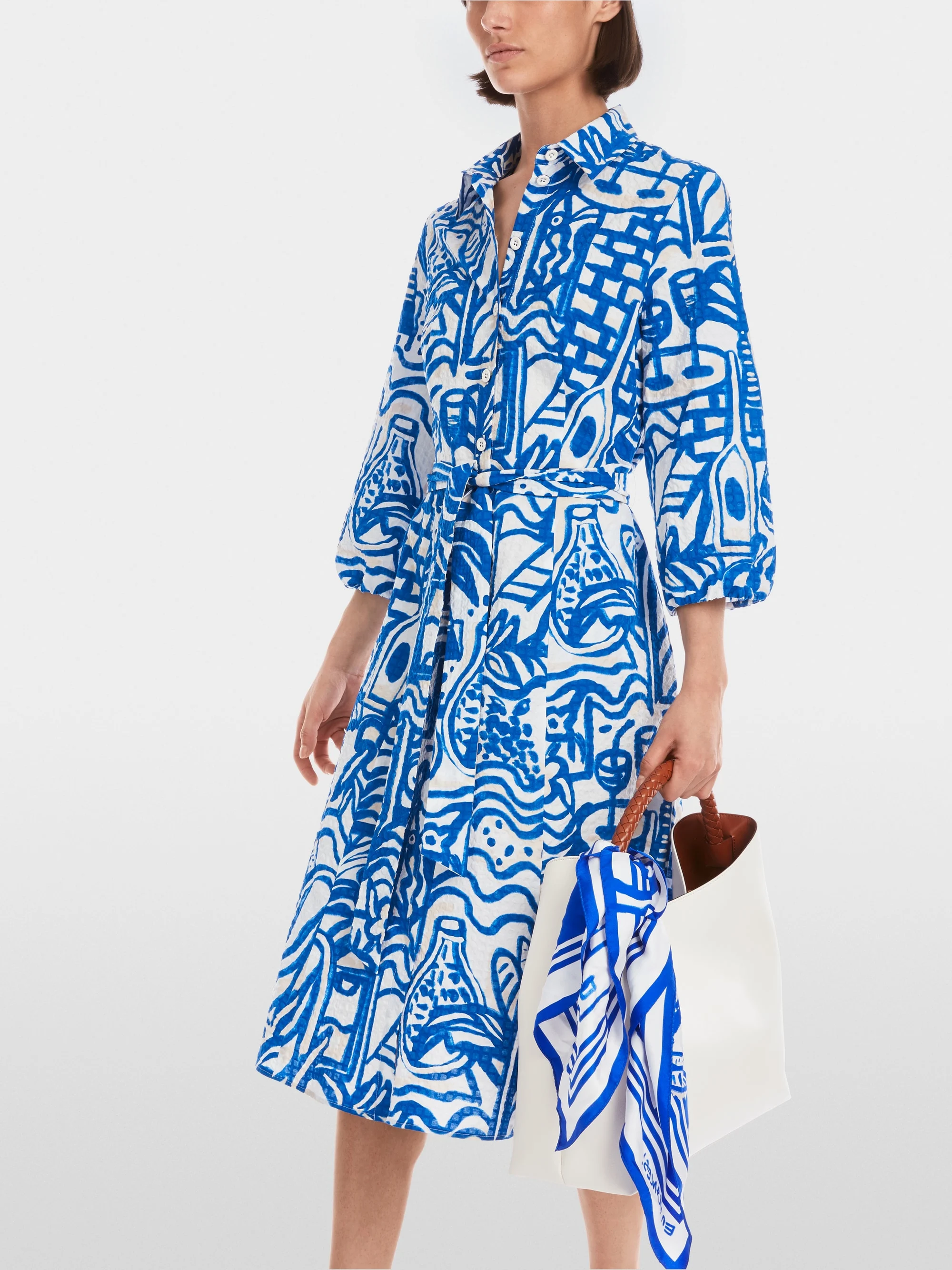 Marc-Cain Shirt dress with painting print