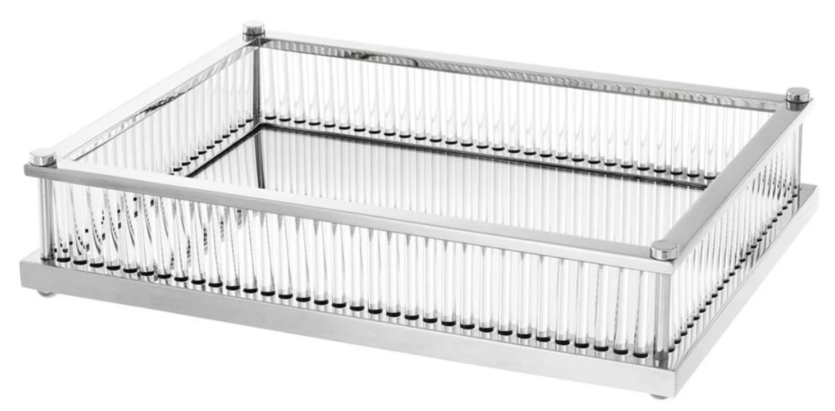 Casa Padrino bandeja de servicio de lujo plata 39,5 x 28,5 x H. 9 cm - accesorios de catering