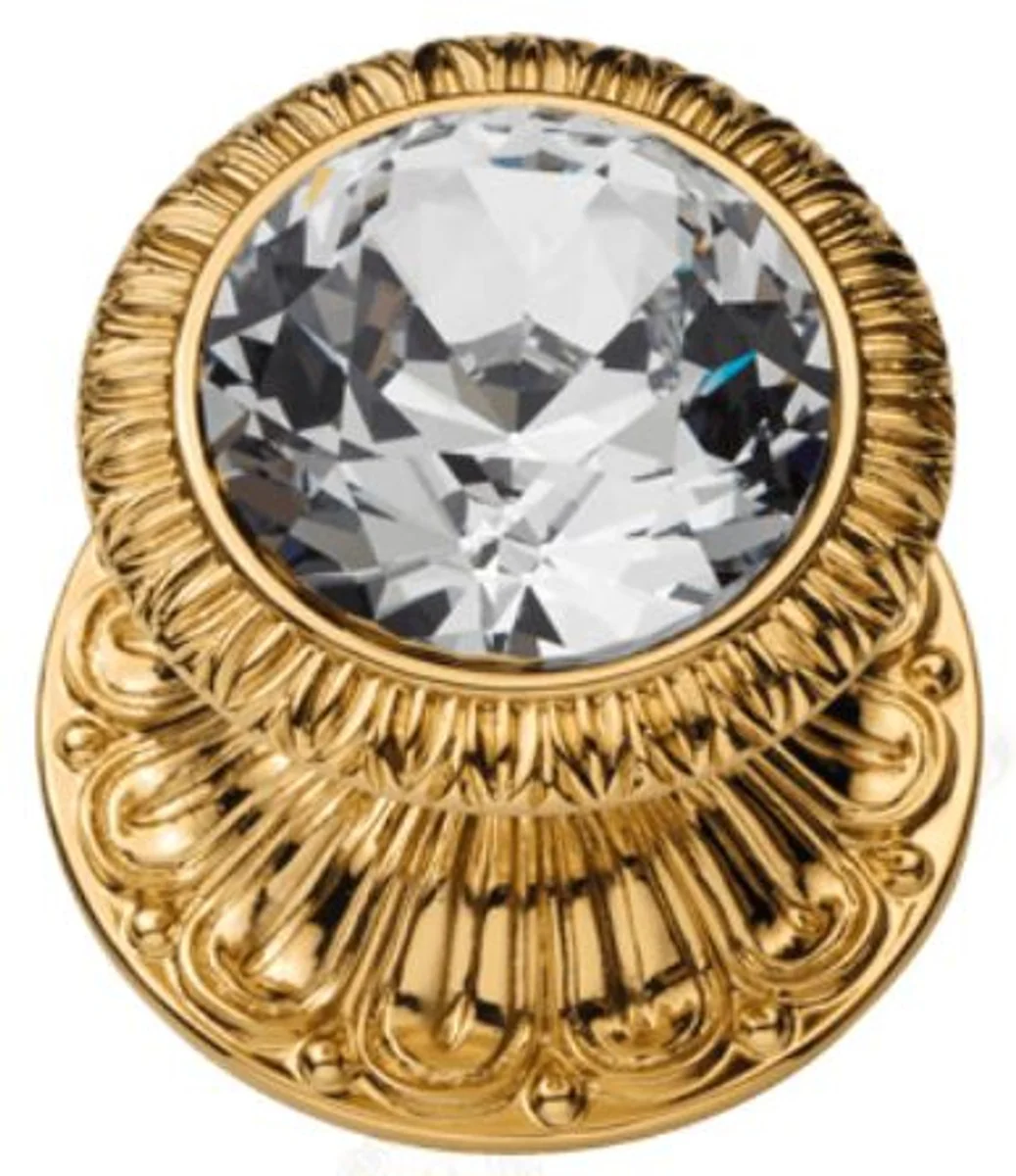 Casa Padrino conjunto de pomos de puerta barrocos de lujo ? 8 x A. 7,2 cm - Diferentes Colores - 2 Manijas de puerta redondas con cristal Swarovski - Calidad de lujo - Made in Italy