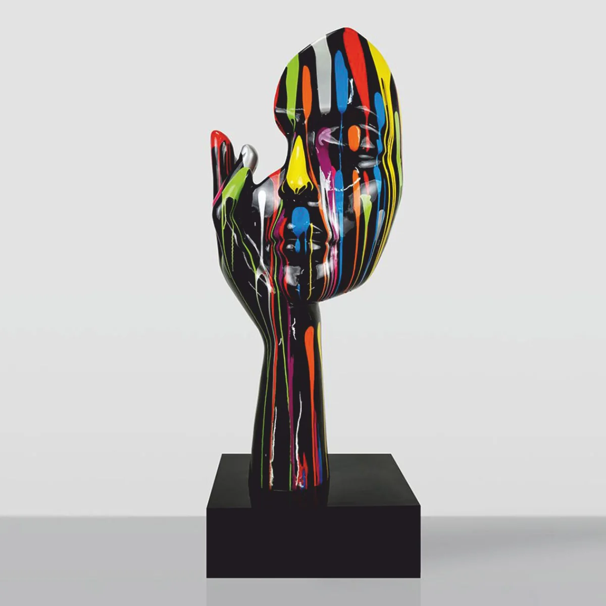 Casa Padrino escultura decorativa XXL negro / colorido A. 190 cm - Figura decorativa grande