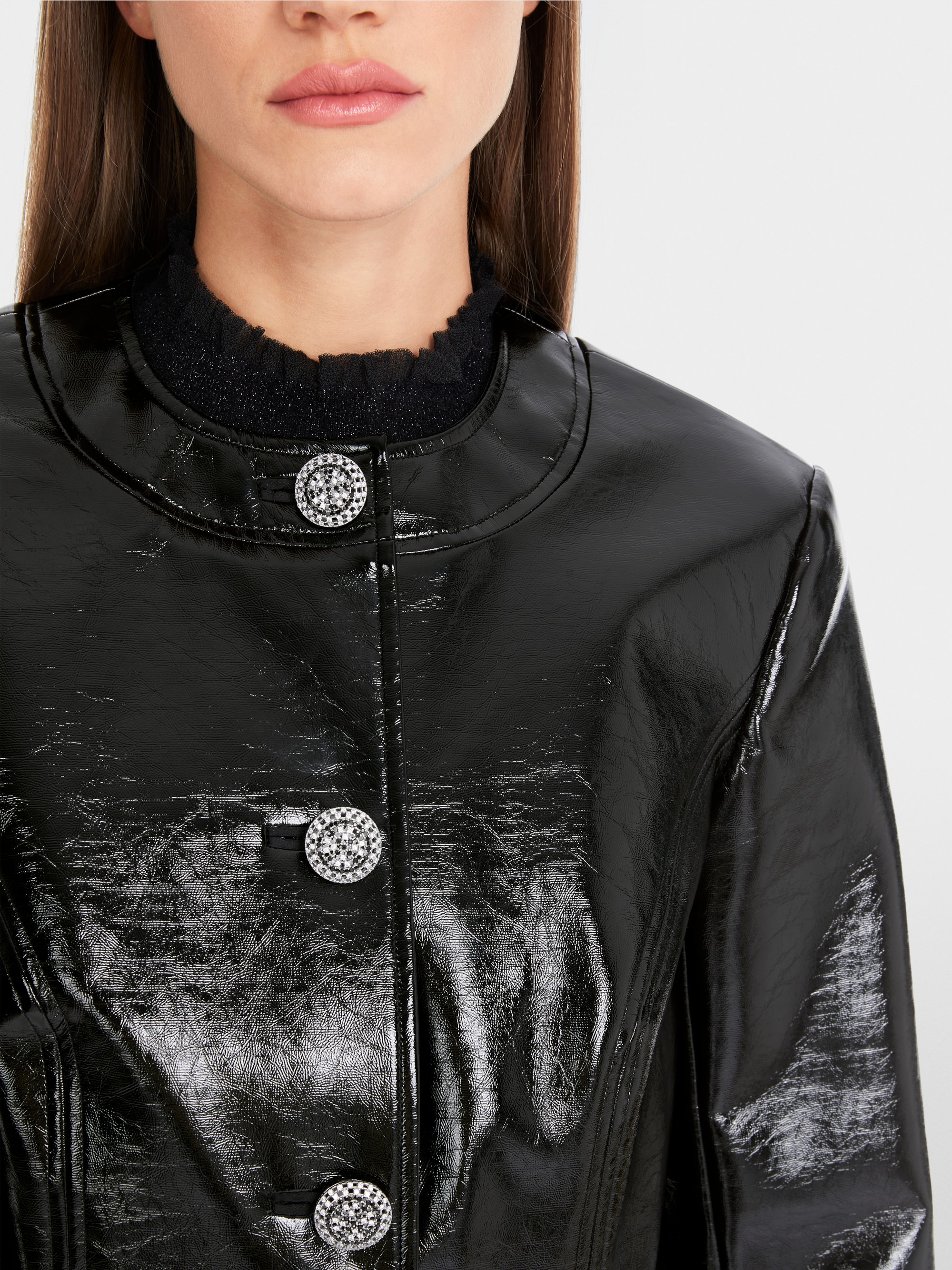 Marc-Cain Jacket in shiny fun leather