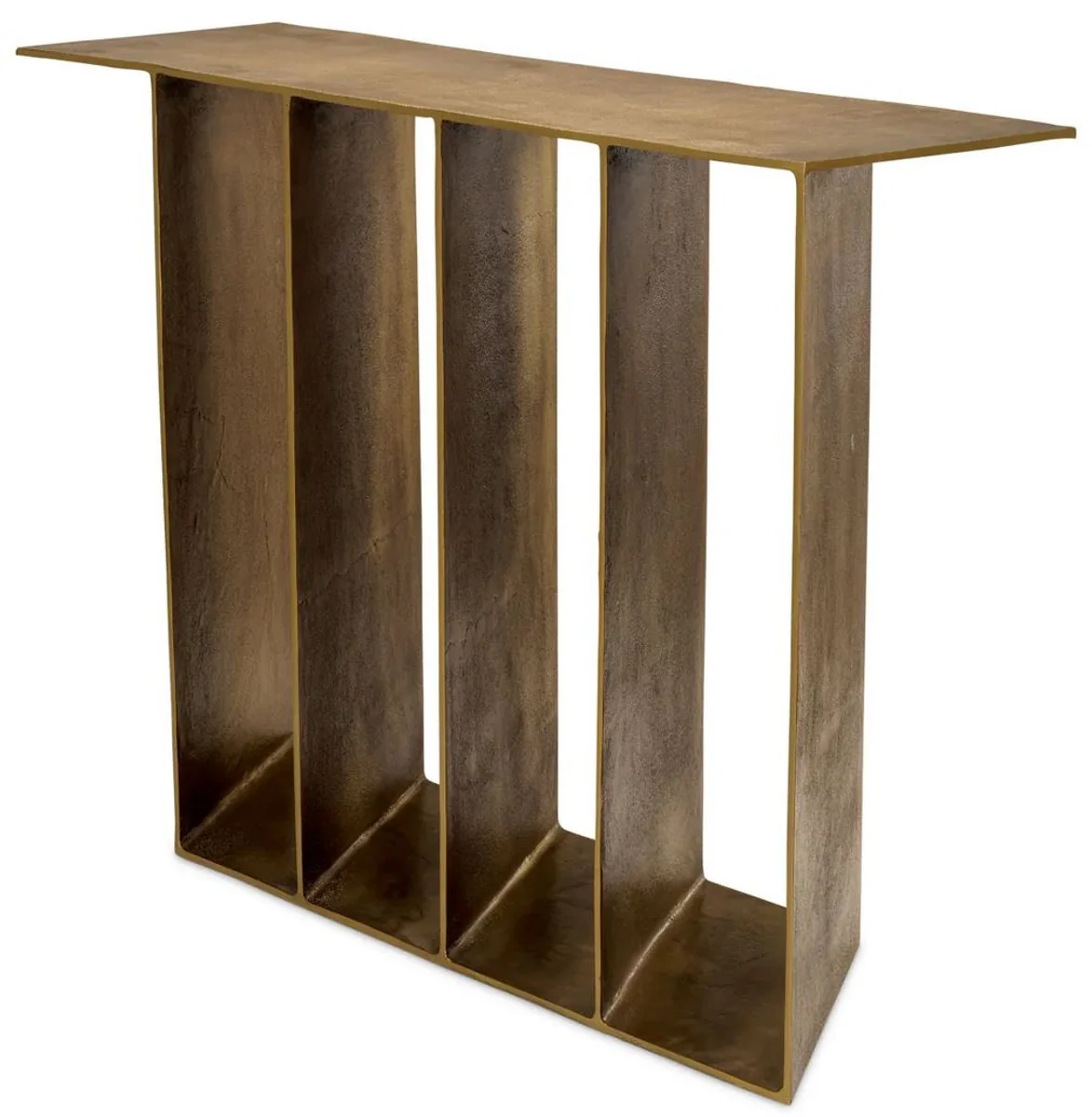 Casa Padrino Consola de Lujo de Aluminio Lat¨®n Vintage 104 cm
