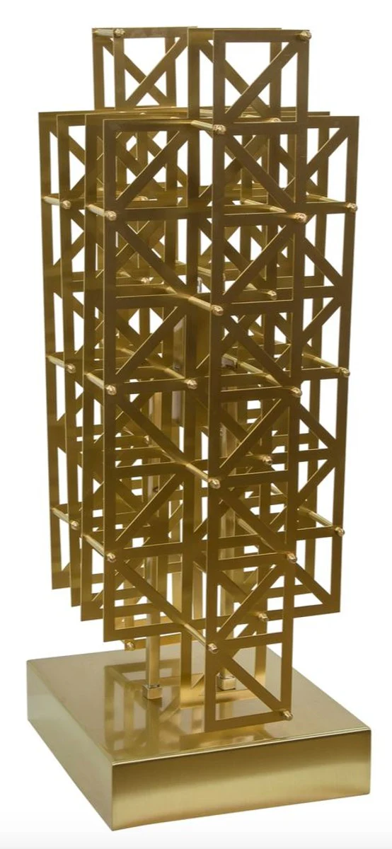 Casa Padrino dise?o l¨¢mpara de mesa lat¨®n claro 22 x 28 x H. 65 cm - muebles de hotel