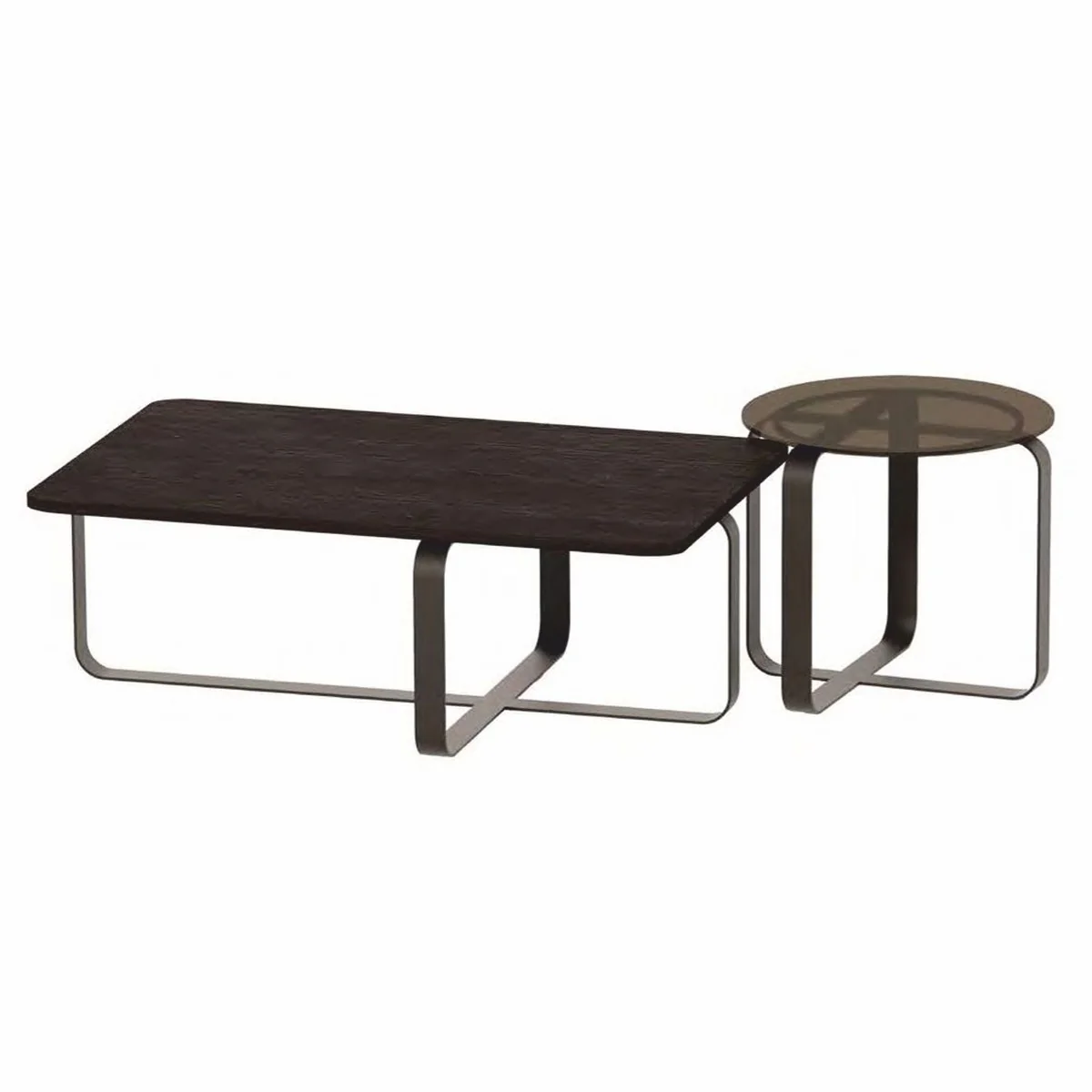 Casa Padrino conjunto de mesa de centro de lujo marr¨®n oscuro - Muebles para hoteles y salas de estar