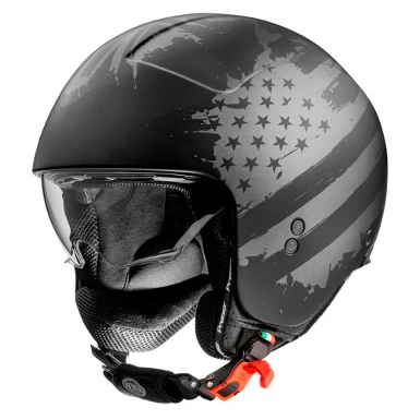 CASCO JET PREMIER ROCKER AM 9 BM NEGRO MATE / GRIS