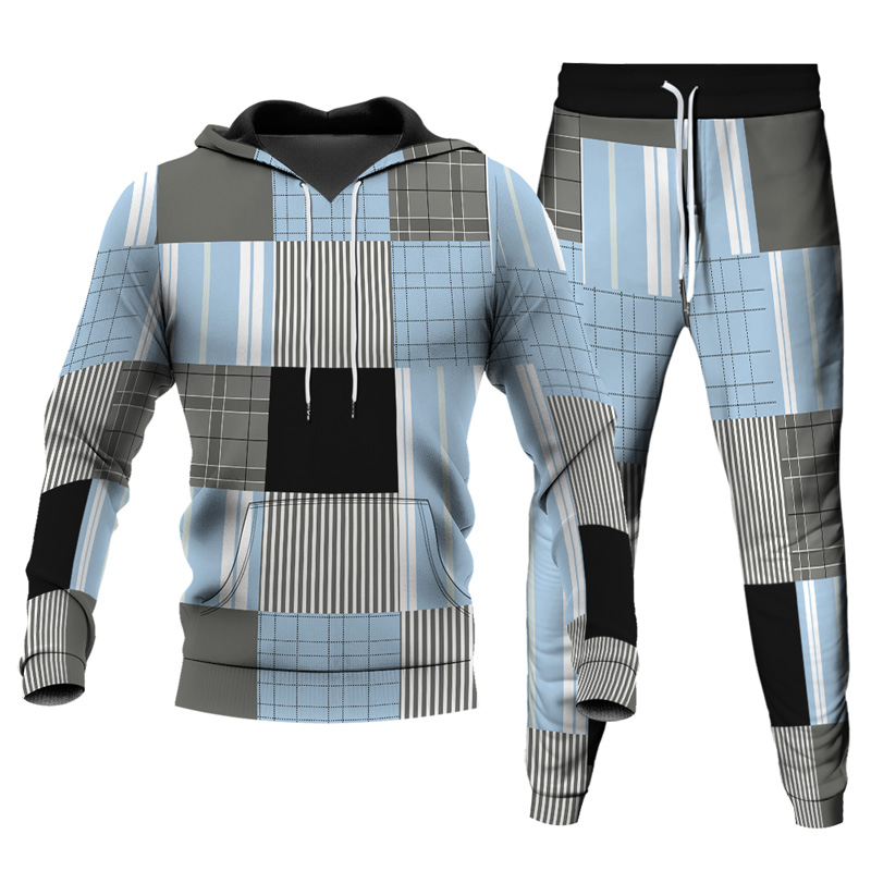 Men's Personalized Printed Hoodie Set 002
