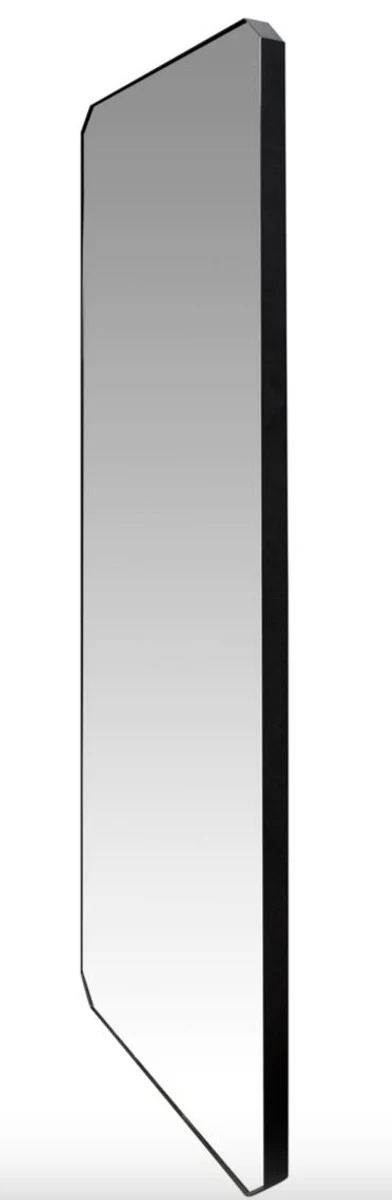 Casa Padrino espejo de lujo con marco de acero negro con recubrimiento en polvo 80 x H. 220 cm - Colecci¨®n de Lujo