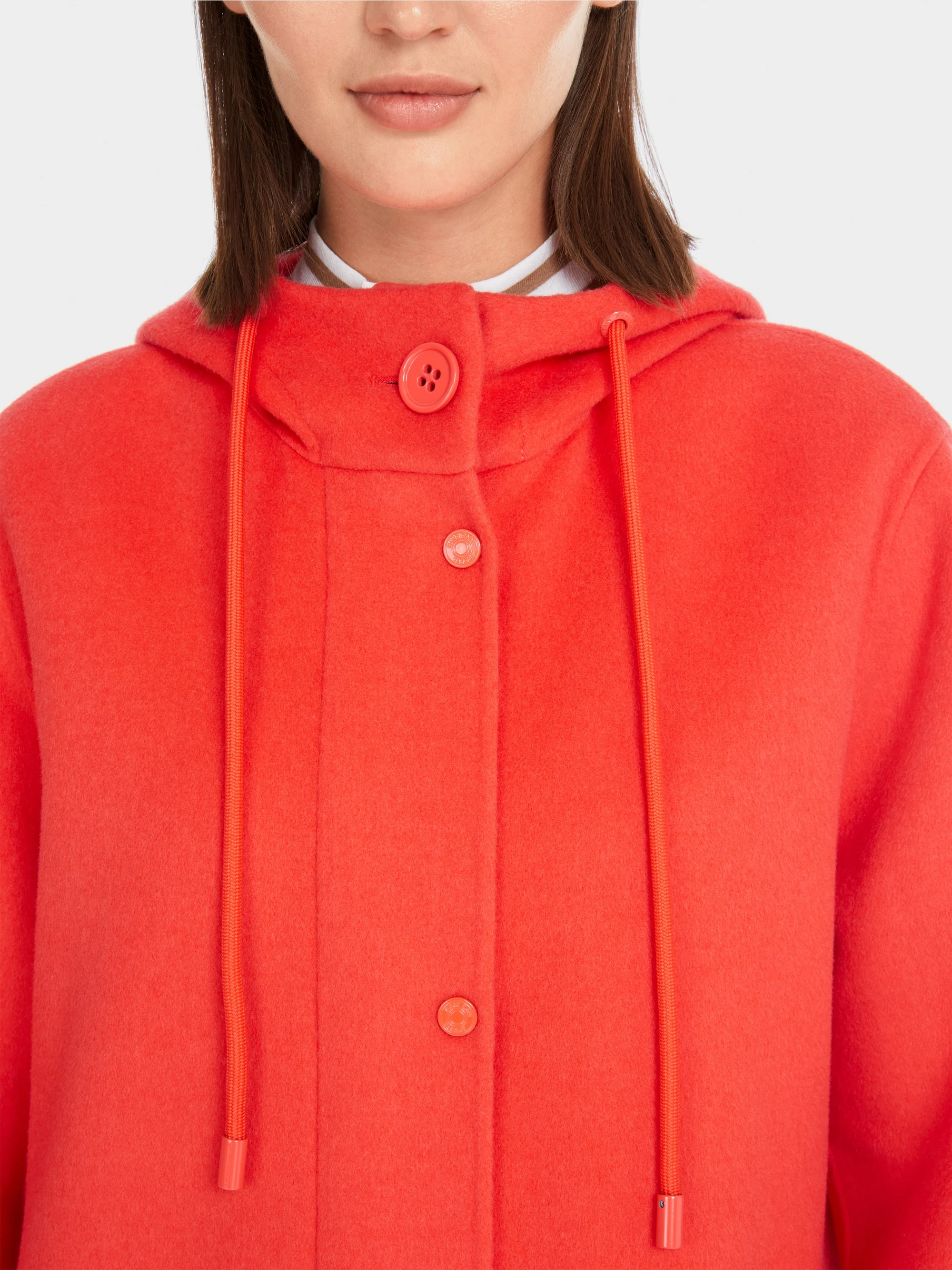 Marc-Cain Short hooded coat with zip
