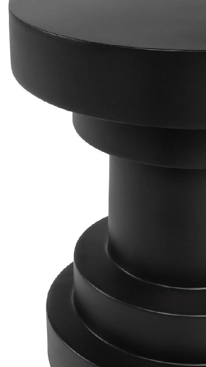 Casa Padrino mesa auxiliar / taburete de lujo negro ? 38 x A. 45 cm - Mesa / taburete redondo reforzado con fibra de vidrio - Muebles de sal¨®n - Muebles de lujo - Colecci¨®n de lujo
