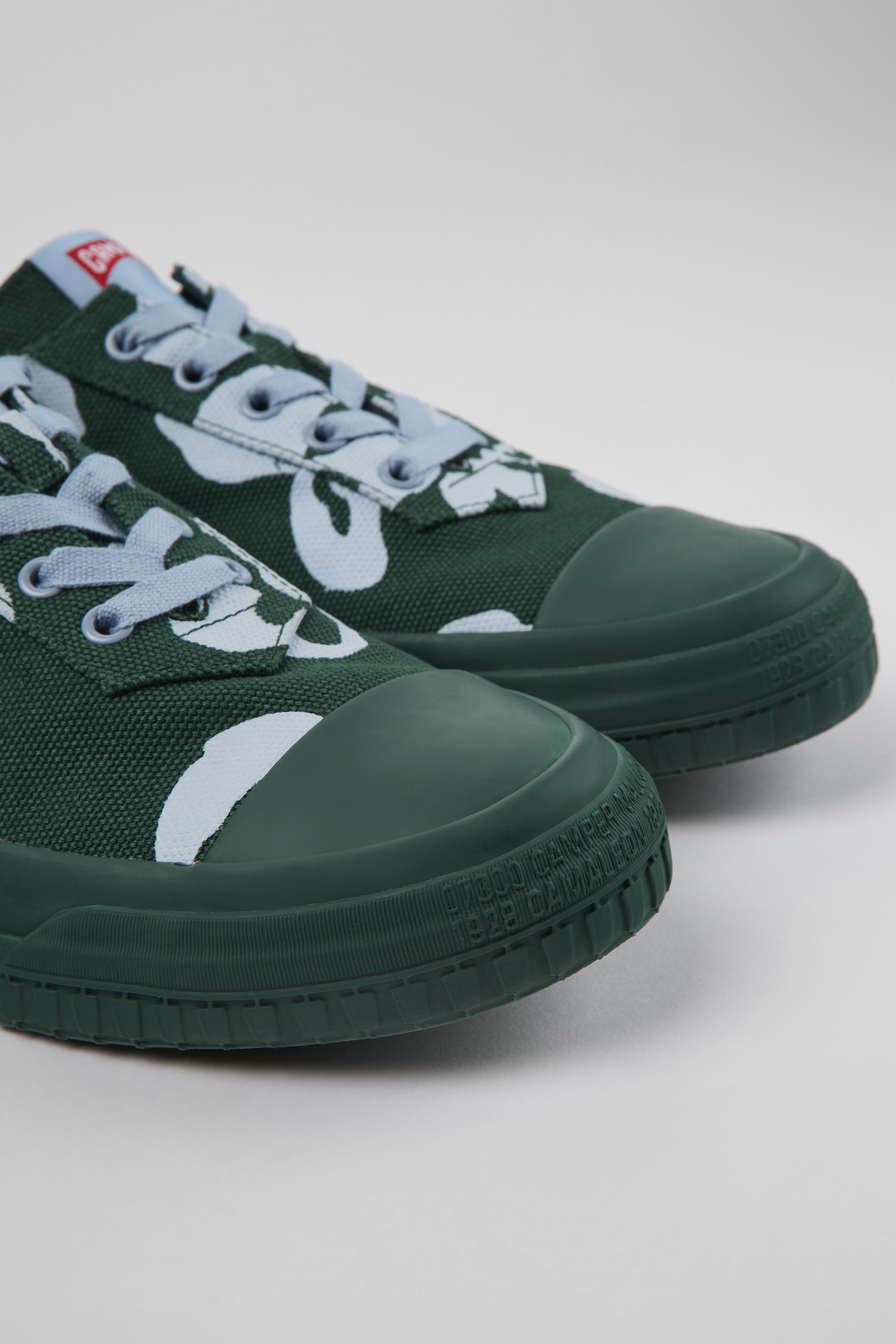 Camaleon - Green and blue recycled cotton sneakers for men