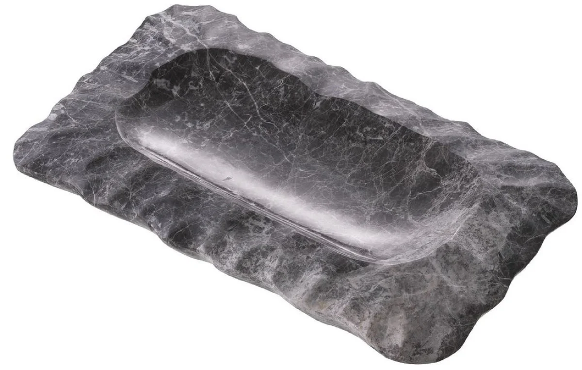 Casa Padrino bandeja de servicio de lujo gris 31 x 18 x A. 2,5 cm - Bandeja rectangular de m¨¢rmol - Accesorios para Hoteles y Restaurantes de Lujo
