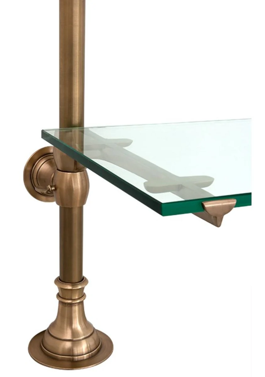 Casa Padrino diseñador de doble pared estante de latón antiguo 220 x 41 x H. 240 cm - muebles de sala de lujo