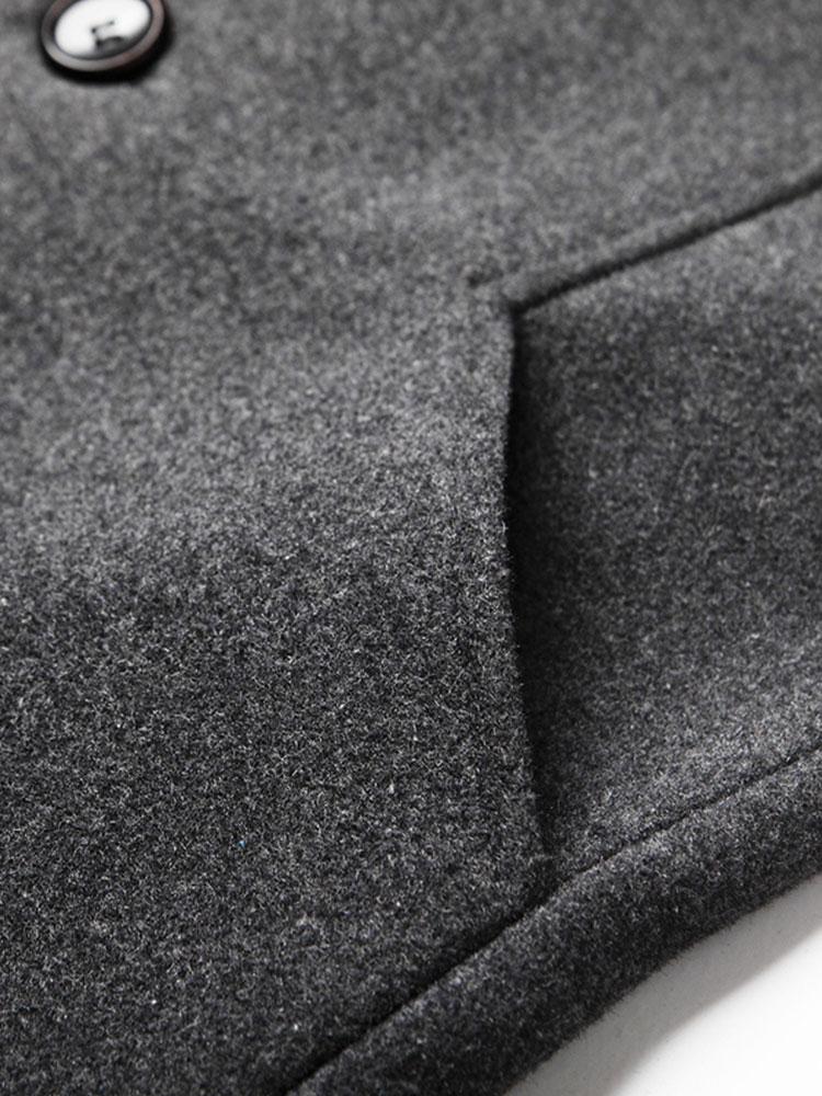 Lapel Woolen Overcoat