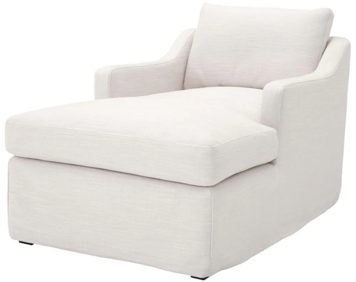 Casa Padrino sillón mentira de lujo blanco 85 x 150 x H. 75 cm - Sillón de Salón