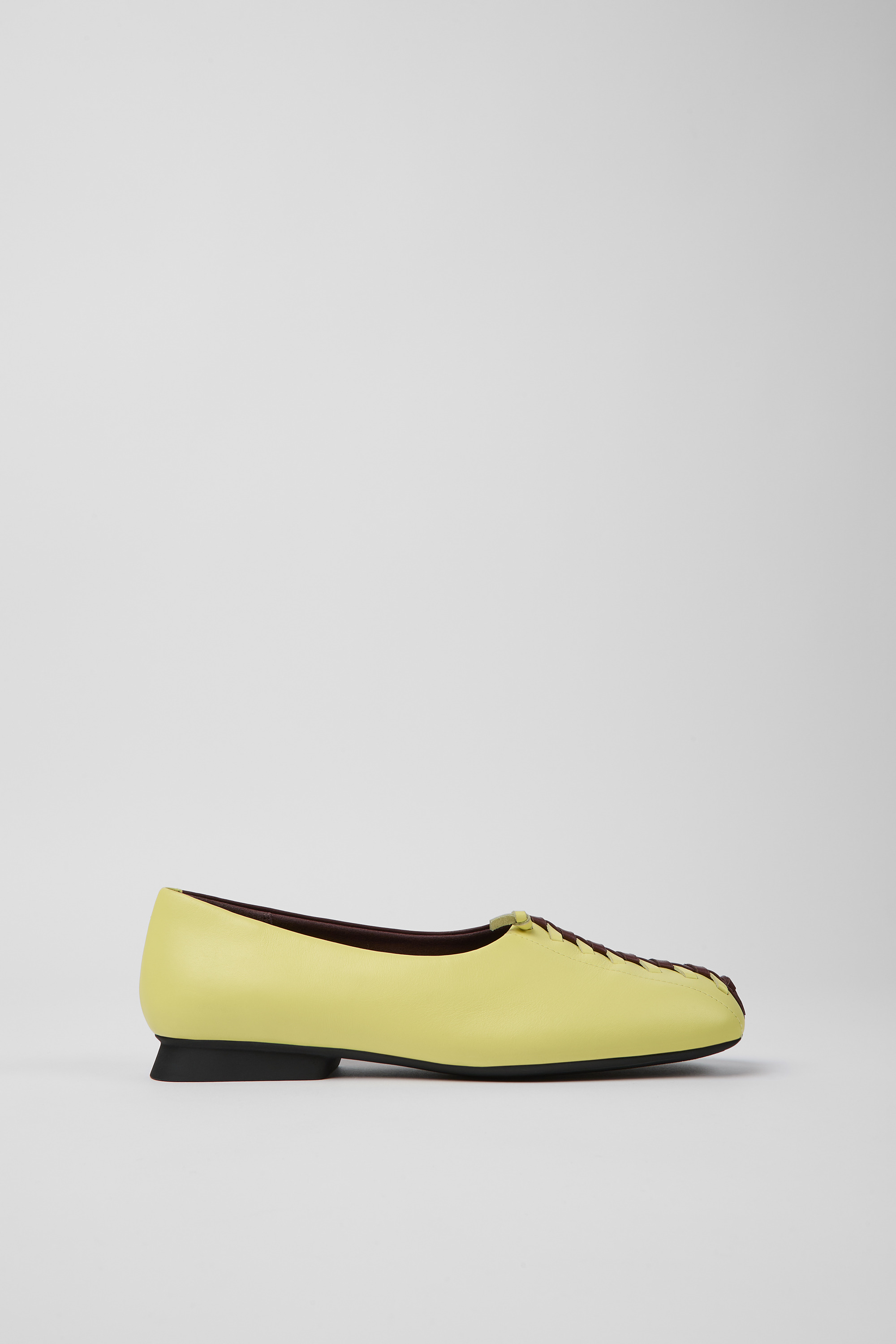 Twins - Yellow and burgundy ballerina flats for women