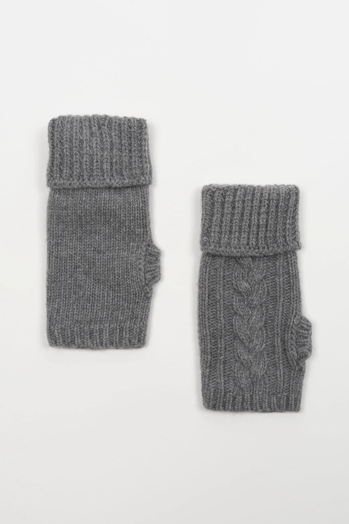 Rivera-spain Guantes miton Jules de lana gris