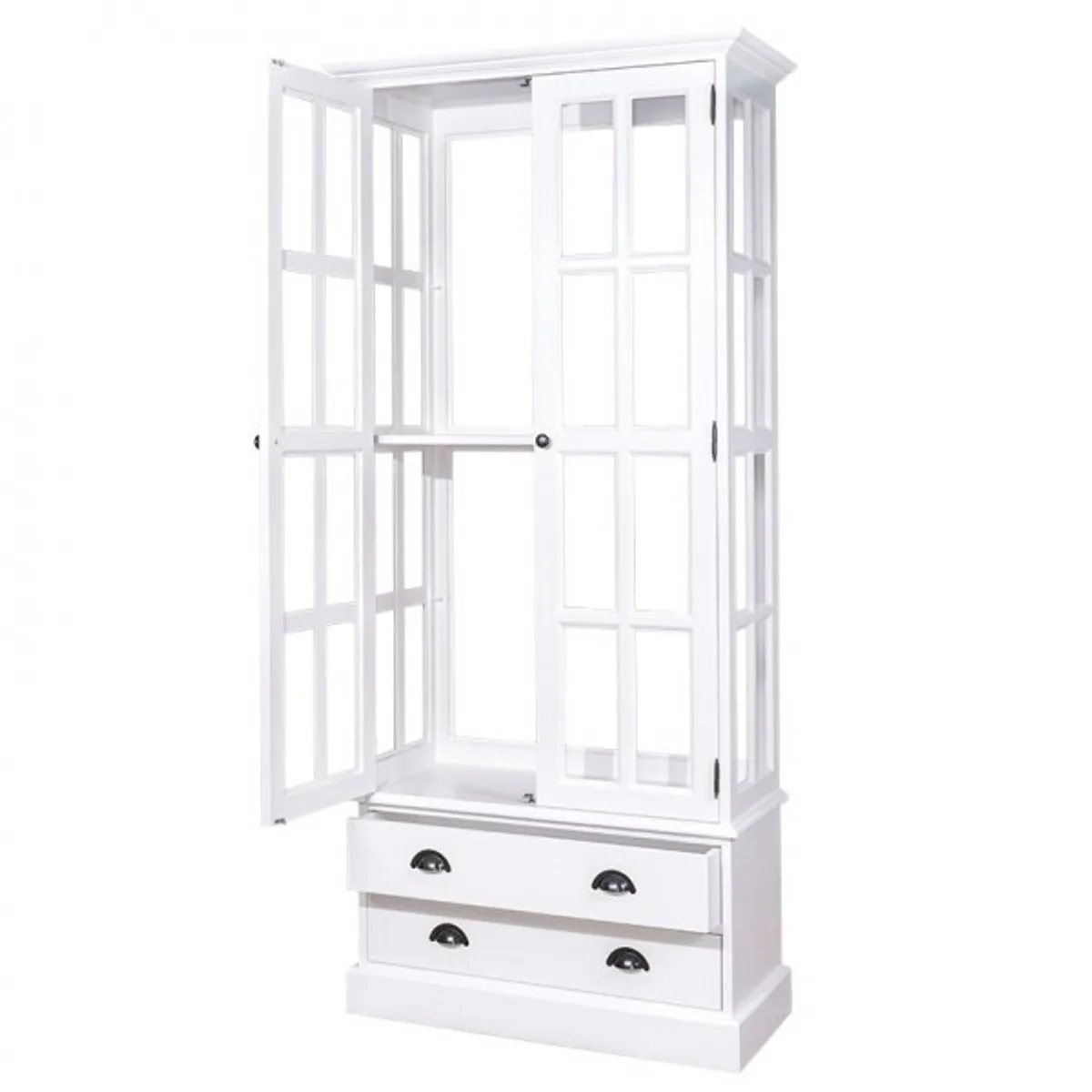 Casa Padrino Country House display case cupboard White 90 x H 200 cm - Dining Cupboard Antique Style Vitrine