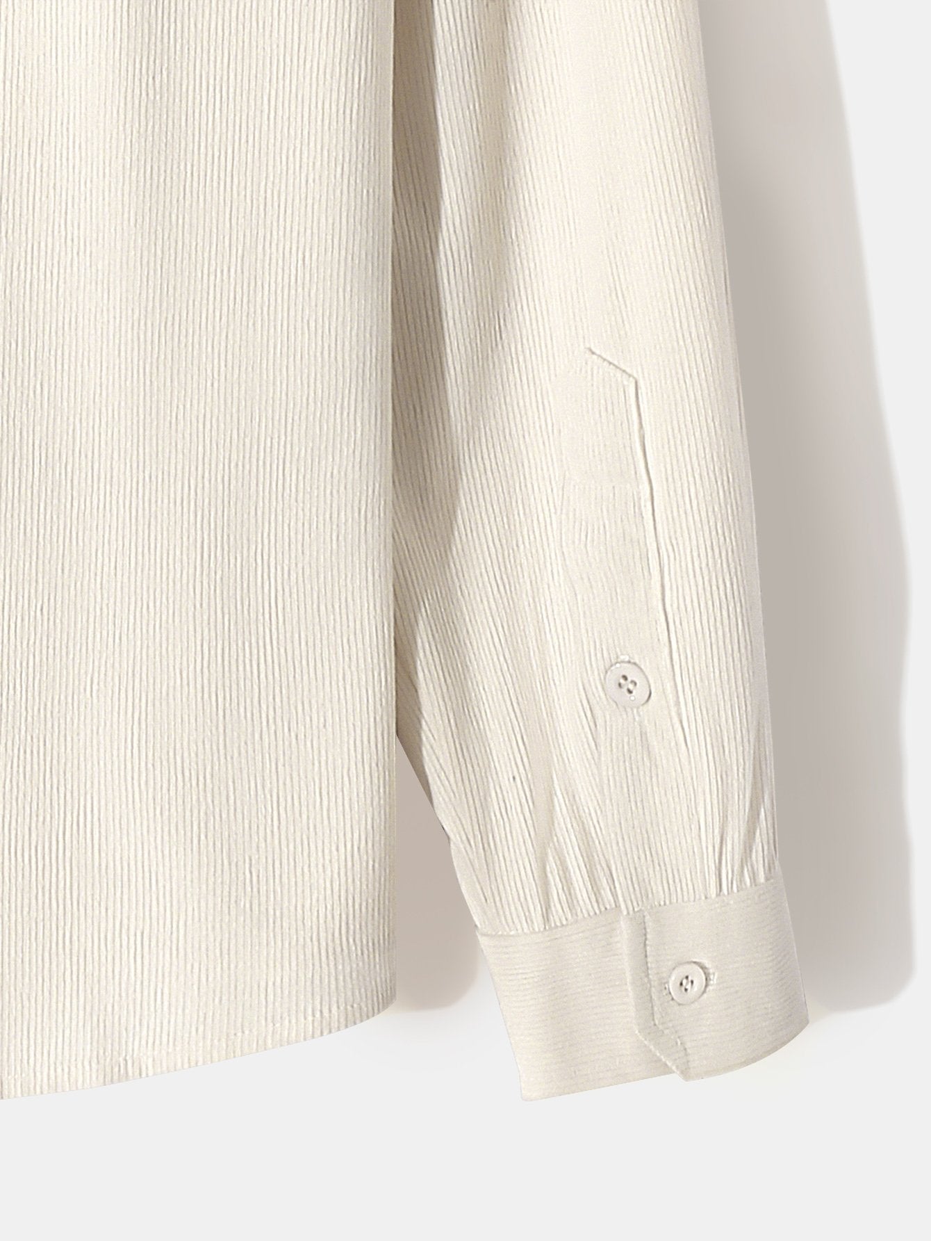 Long Sleeve Stand Collar Corduroy Shirt