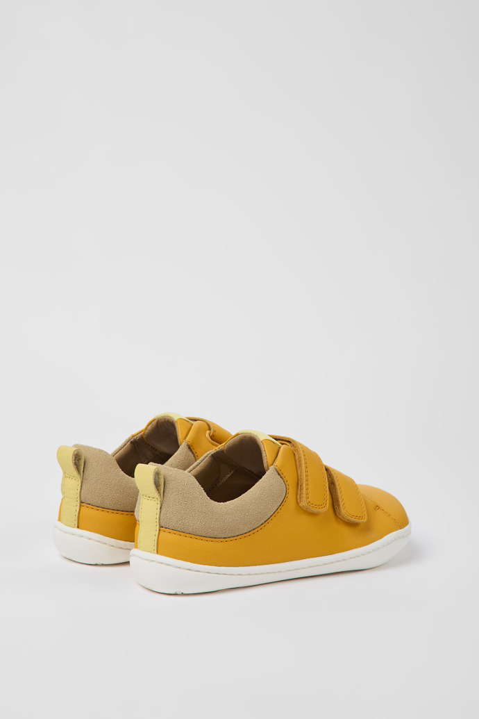 Peu Orange leather and nubuck shoes for children