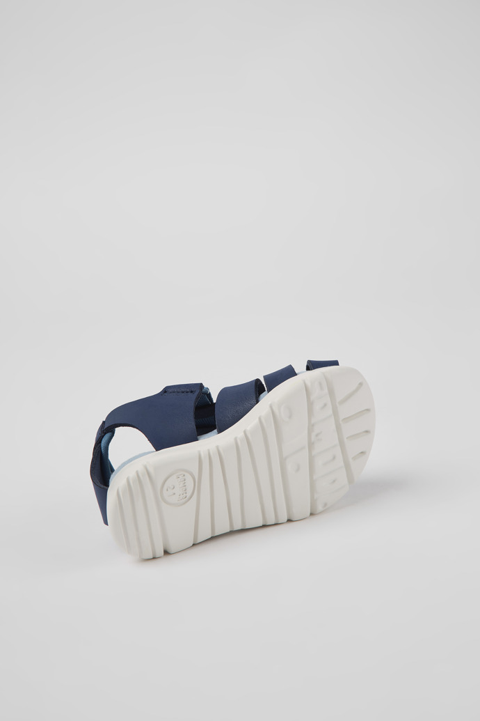 Caterpillar Blue leather and fabric sandals for boys