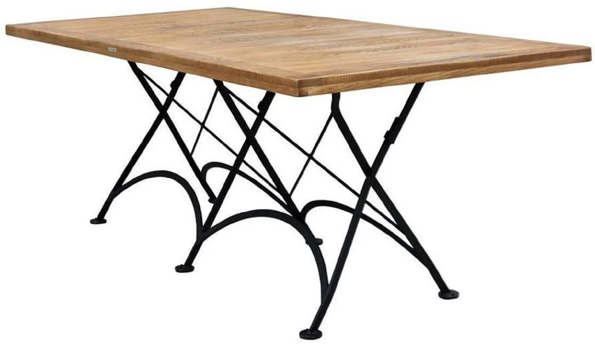 Casa Padrino conjunto de muebles de jard¨ªn Art Nouveau marr¨®n / negro - 1 Mesa de comedor de jard¨ªn Art Nouveau y 6 Sillas de jard¨ªn Art Nouveau - Muebles de Gastronom¨ªa y de Jard¨ªn Art Nouveau