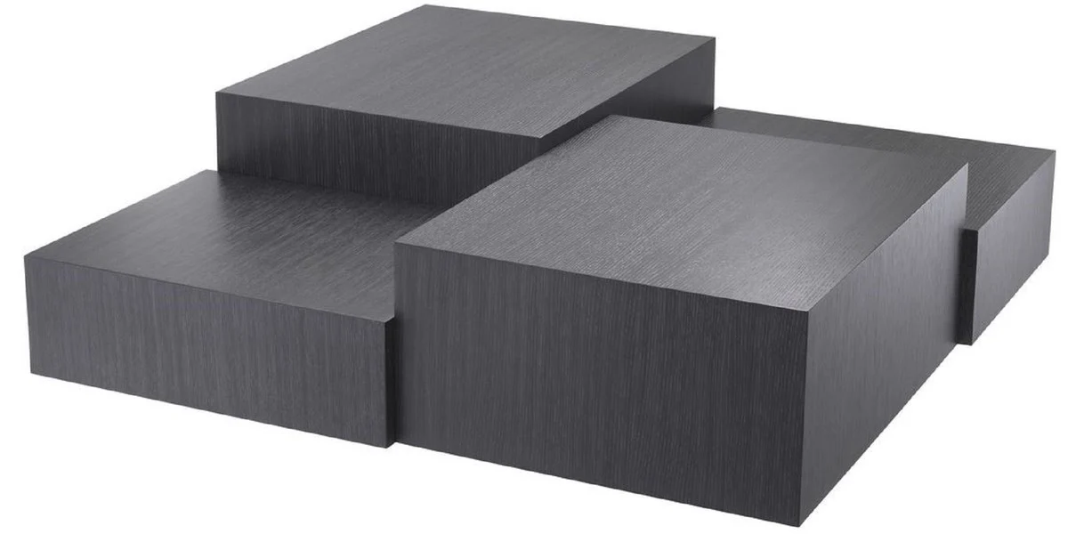Casa Padrino mesa de centro de sal¨®n de lujo gris 112 x 112 x A. 40 cm - Mesa de sal¨®n con 3 alturas de mesa diferentes - Muebles de Lujo