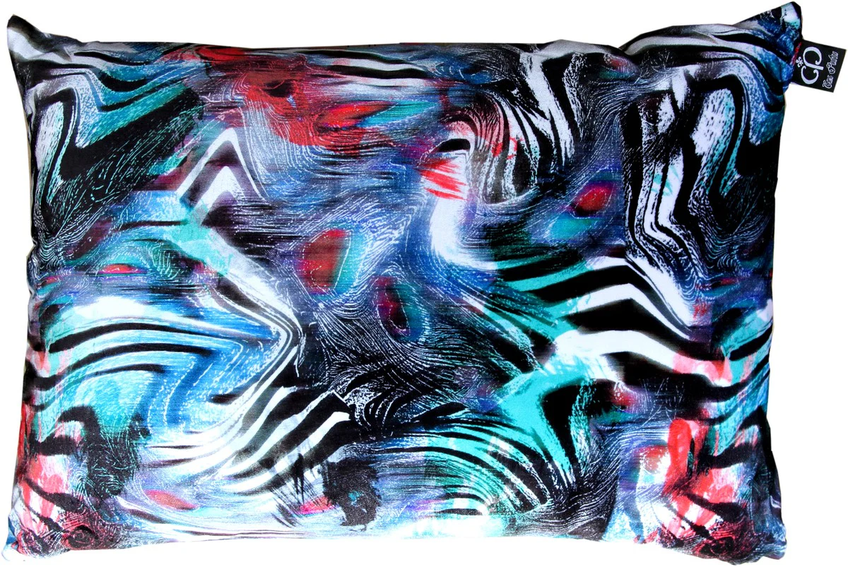 Cojín de terciopelo de lujo Casa Padrino San Jose multicolor 35 x 55 cm - Tejido de terciopelo más fino - almohadas de lujo