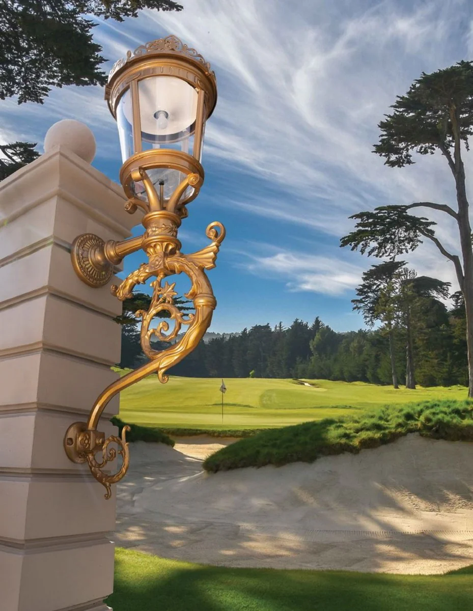 Casa Padrino l¨¢mpara de pared de exteriores barroco oro A. 237 cm - Enorme l¨¢mpara de exterior de jard¨ªn