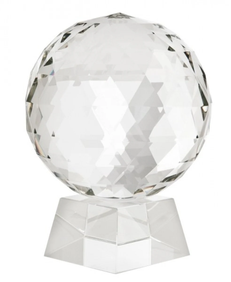 Casa Padrino luxury crystal ball on glass stand - Casa Padrino Luxury Collection