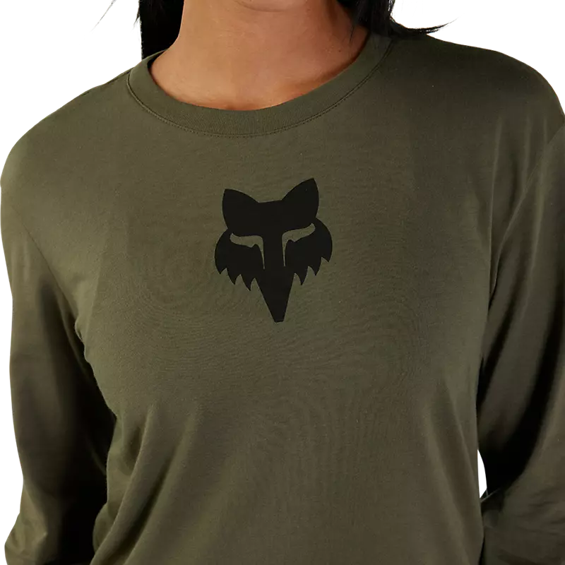 Womens Fox Head Long Sleeve Basic Tee