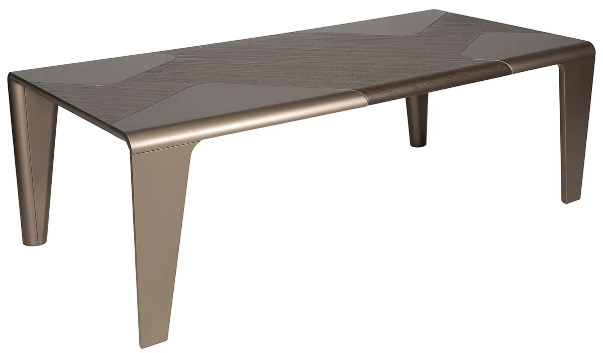Casa Padrino mesa de comedor de lujo marr¨®n oscuro / bronce 235 x 110 x A. 77 cm - Mesa de comedor rectangular - Muebles de comedor - Muebles de hotel - Muebles de lujo - Calidad de lujo