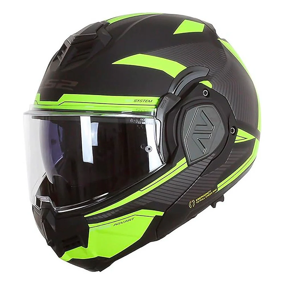CASCO MODULAR LS2 FF906 ADVANT REVO NEGRO MATE / AMARILLO