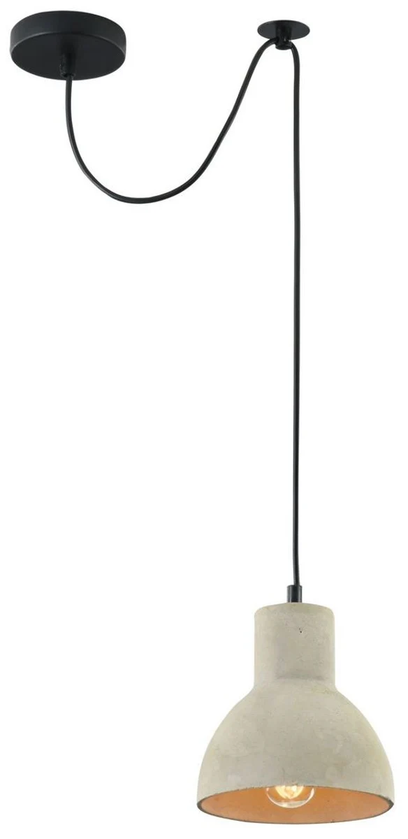 Casa Padrino Hanging Lamp / Pendant Lamp Gray Ø 16 x H. 16 cm - Modern Lamp with Concrete Lampshade