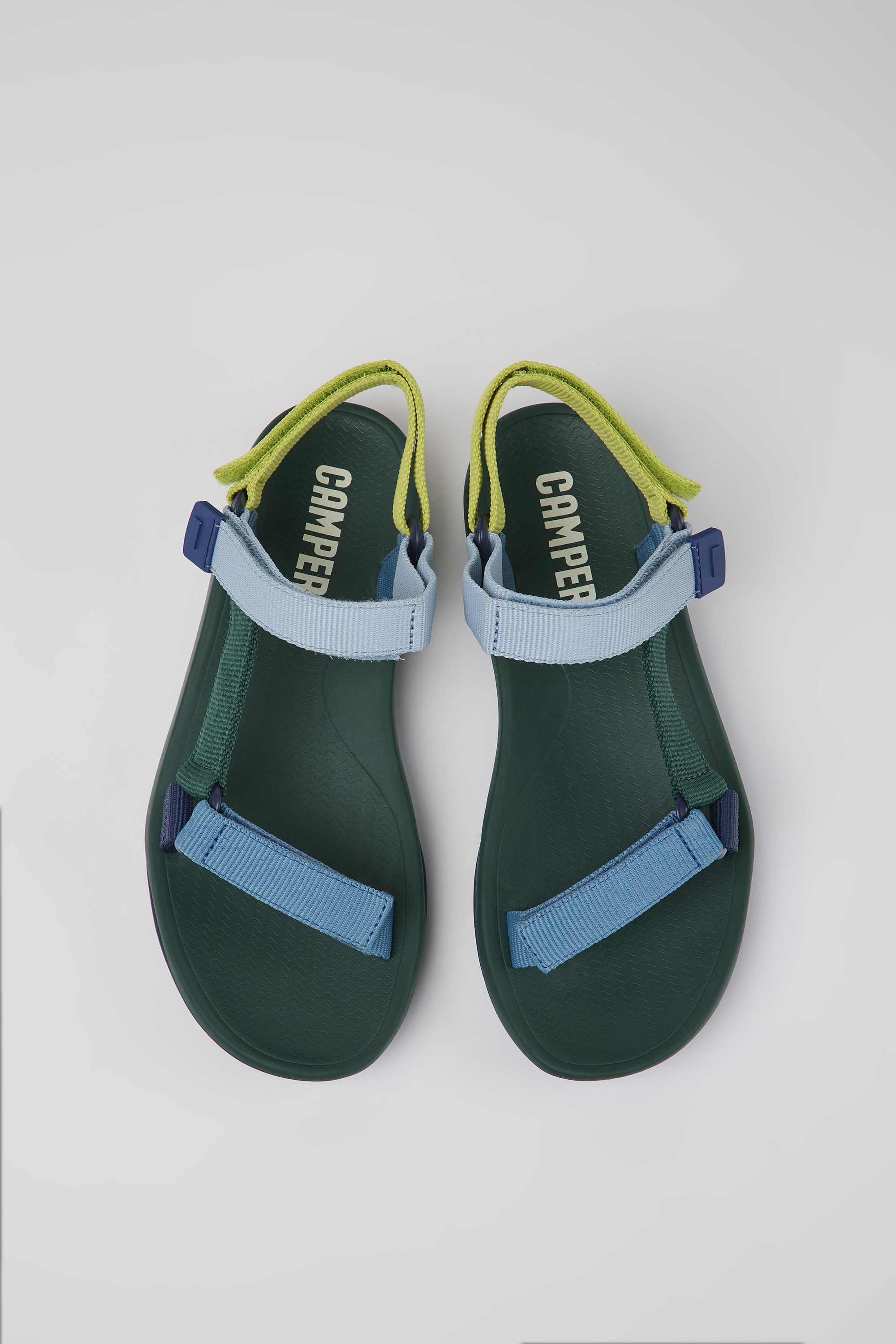 Match - Multicolored textile sandals for women