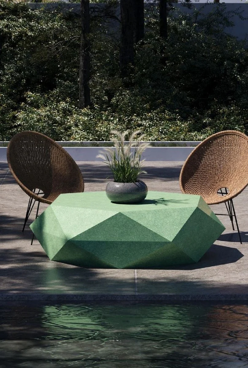 Casa Padrino mesa de centro de hormig¨®n de lujo verde 143 cm - Muebles de sal¨®n y jard¨ªn