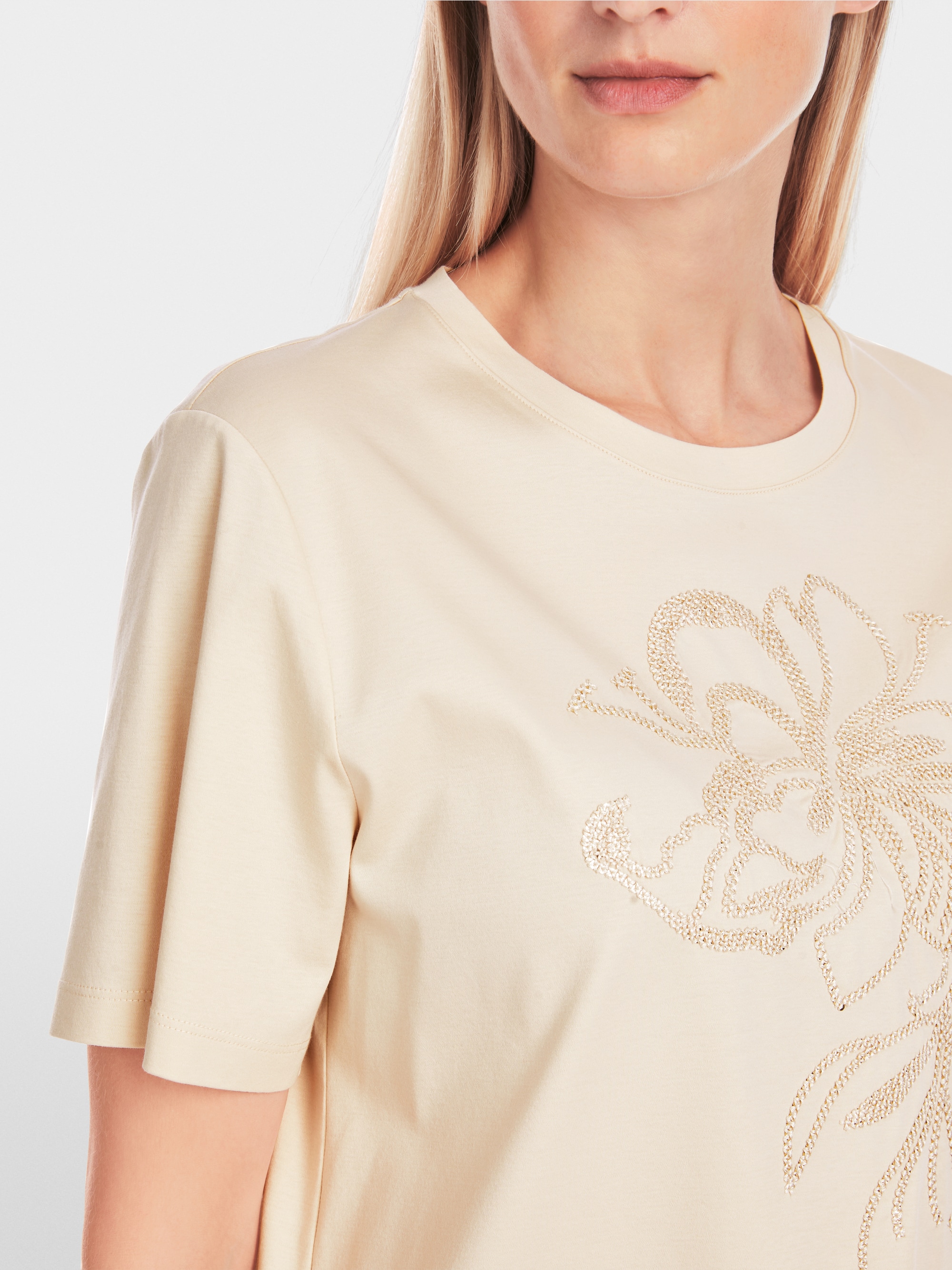 Marc-Cain Embroidered T-shirt in pure cotton