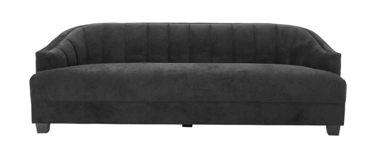 Casa Padrino sof¨¢ de la sala de estar de lujo en negro 230 x 90 x H. 75 cm - muebles de lujo