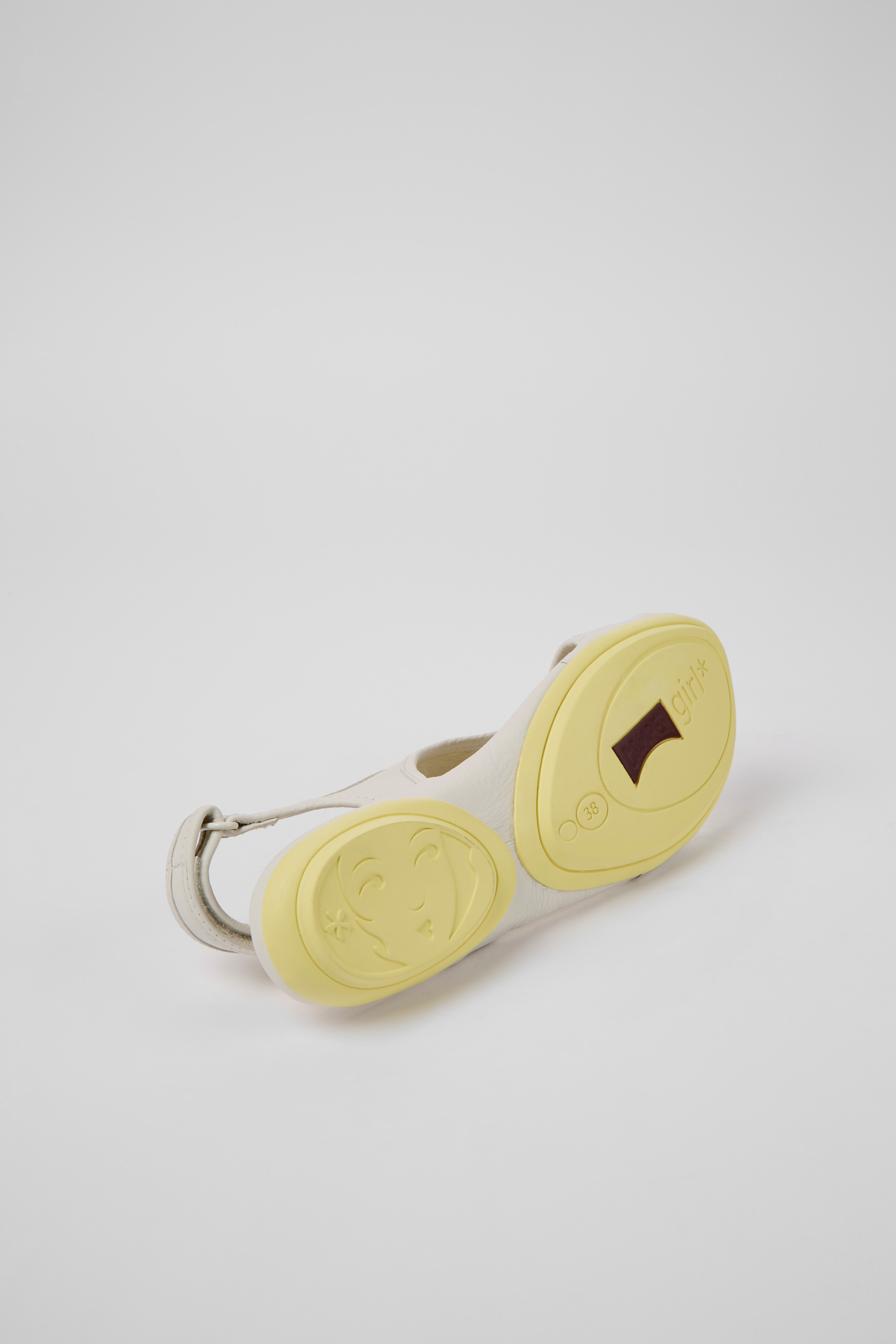 Right - White leather sandals for women