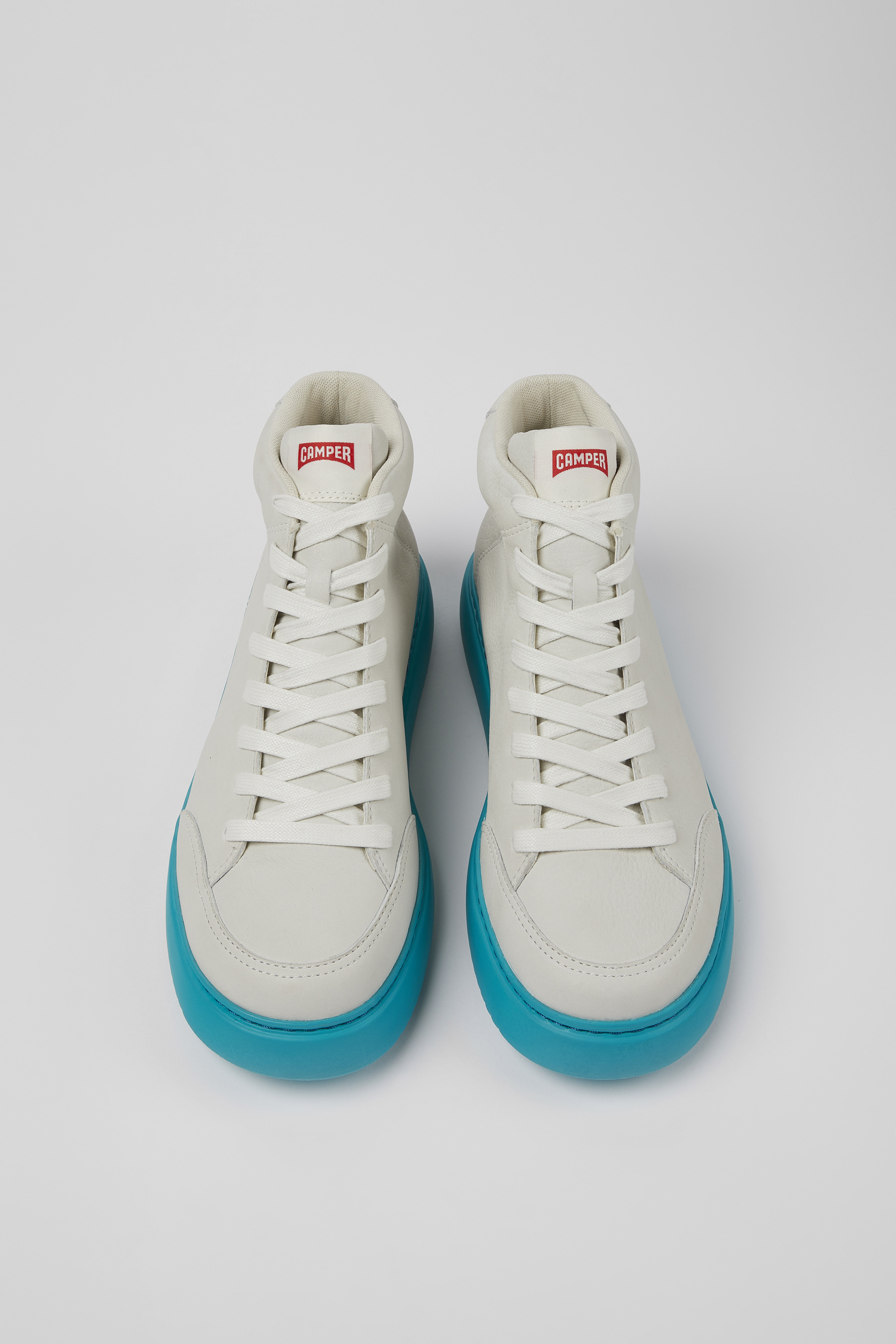 Runner K21 - White non-dyed leather sneakers for men