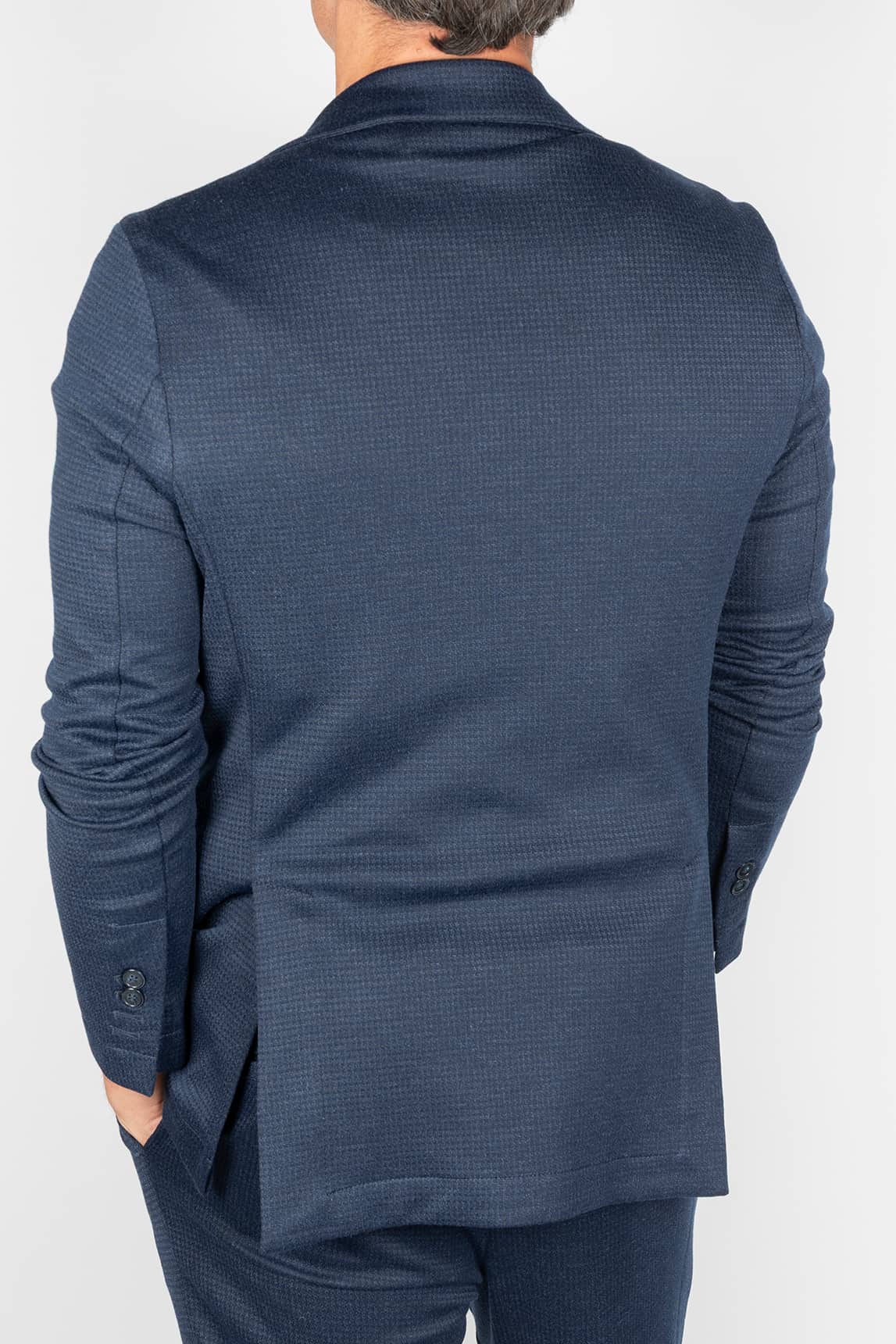 Rivera-spain Americana azul marino microtextura