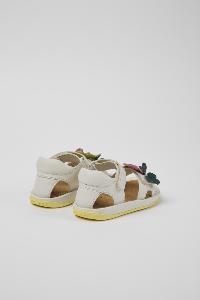 Twins White leather sandals for boys