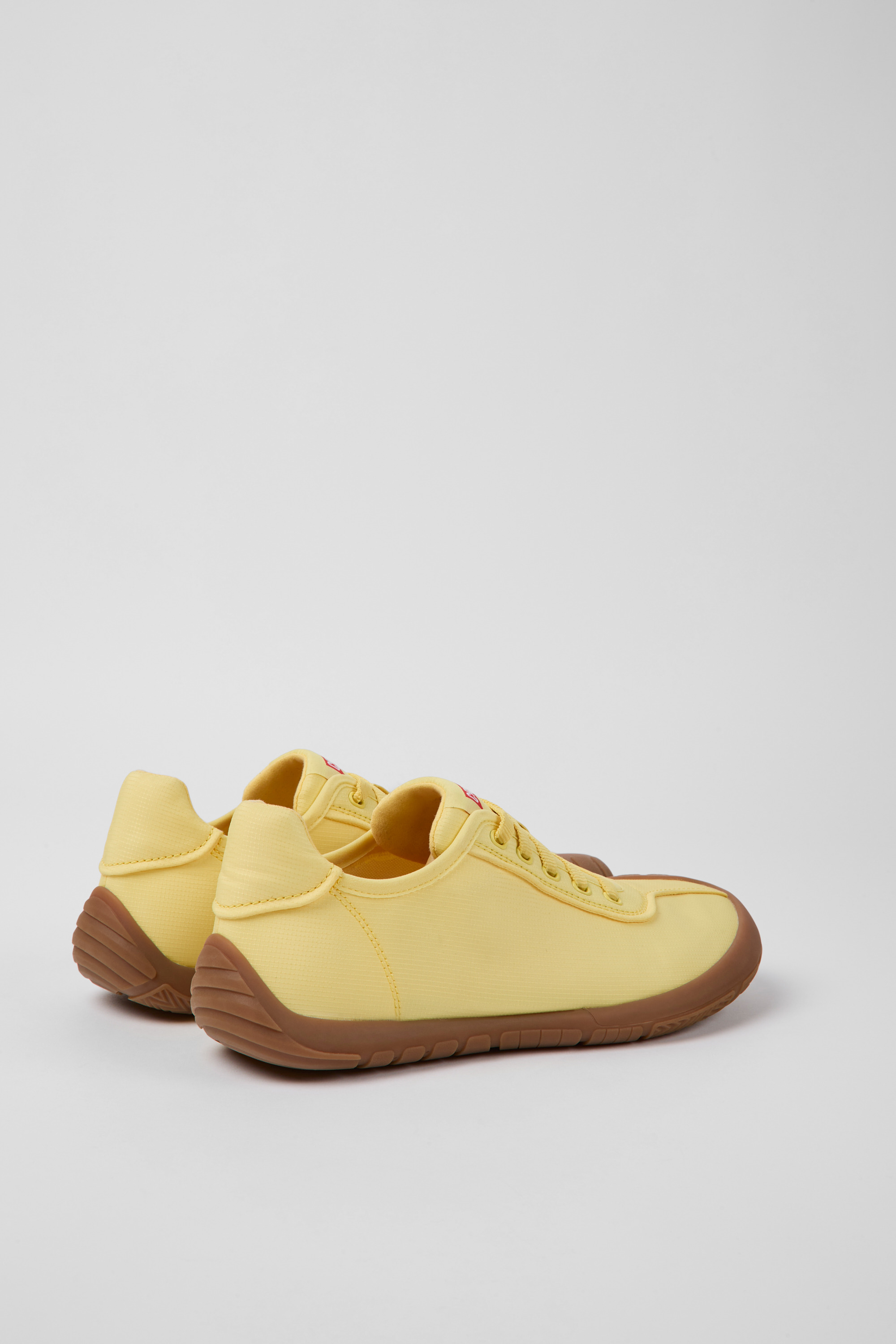 Path - Yellow textile sneakers for women