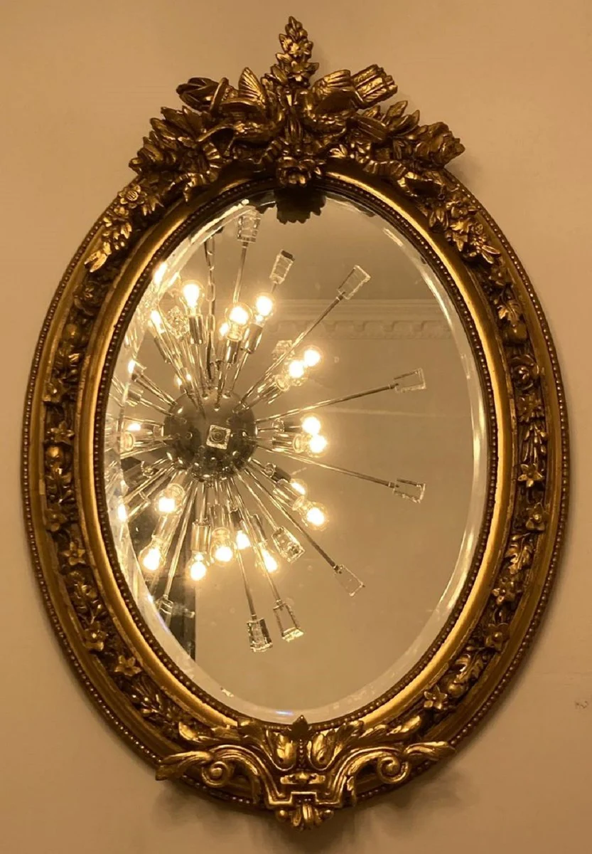 Casa Padrino espejo barroco oro - Magn¨ªfico espejo de pared con decoraciones elegantes - Espejo de guardarropa barroco hecho a mano - Espejo de pared de estilo barroco - Muebles barrocos