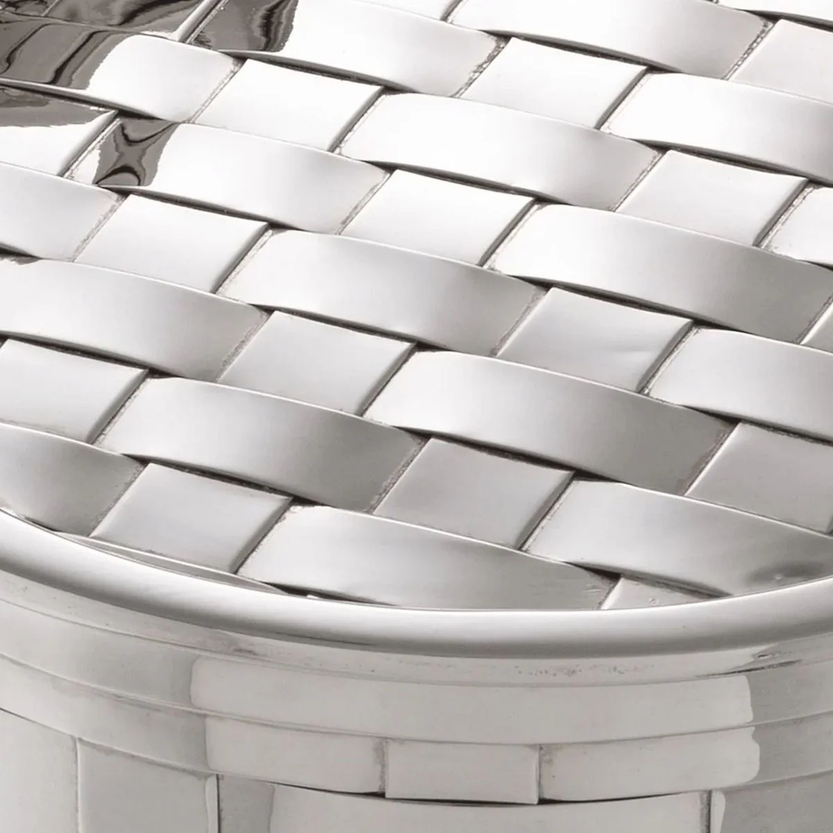 Casa Padrino conjunto de 2 tarros de galletas de lujo plata - Accesorios de lujo