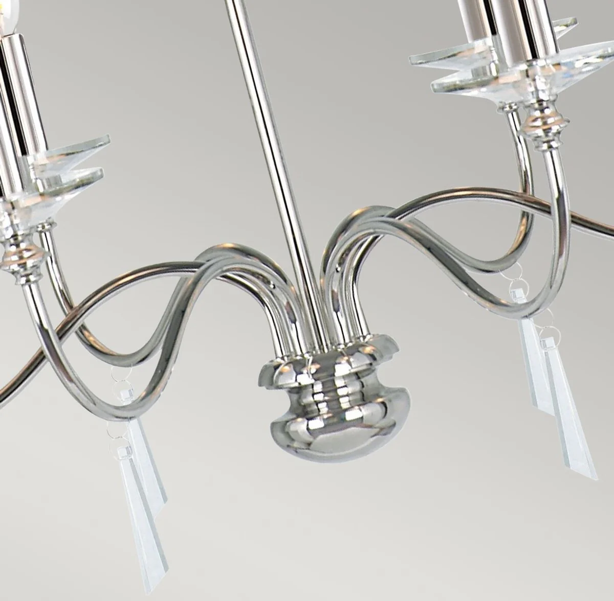 Casa Padrino lámpara de araña de cristal Art Nouveau plata Ø 71 x A. 51 cm - Lámpara de araña de metal redonda - Lámpara de Araña de Salón Barroco y Art Nouveau - Lámparas Barrocos y Art Nouveau