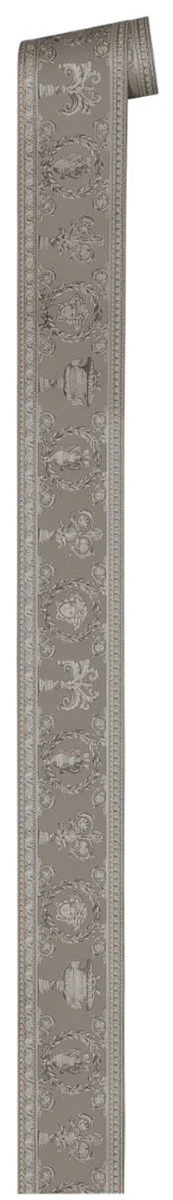 Versace Papel Pintado No Tejido Vanitas 343053 Gris / Plata - Papel Pintado de Diseño - Accesorios Deco