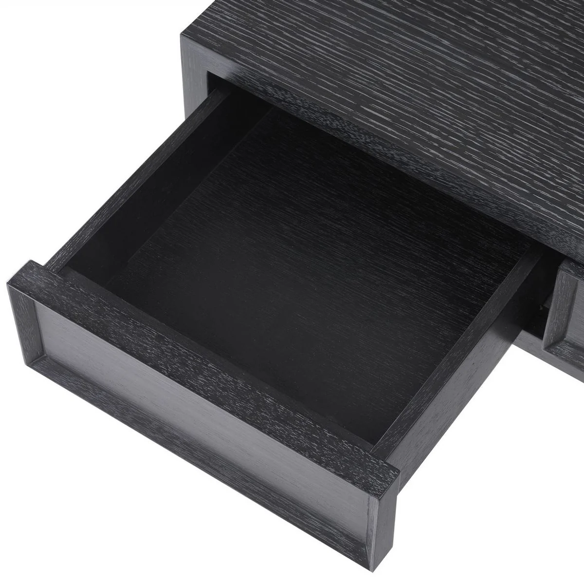 Casa Padrino escritorio de madera maciza de dise?o gris antracita 183 x 51 x A. 79 cm - Mesa de Oficina - Mesa de Computadora - Muebles de Oficina - Calidad de Lujo